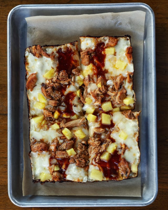 BBQ Chicken Pizza.